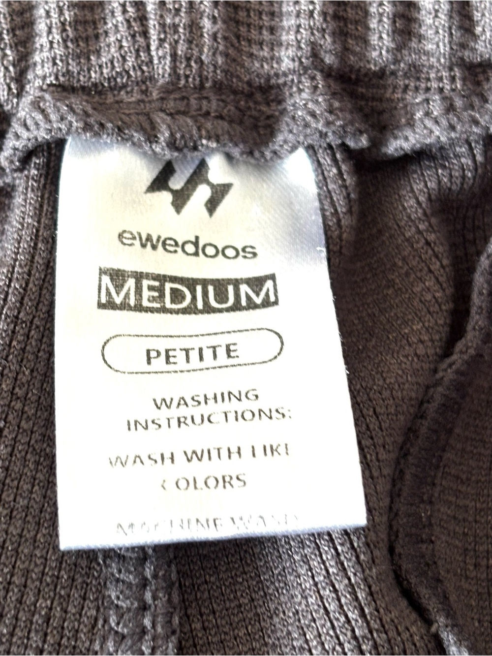 Ewedoos Stretchy Wide Leg Dress Pants Charcoal Size Medium Petite - Picture 5 of 6
